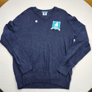 Men's Ted Lasso Navy Sweater Size M Preppy AFC Richmond Logo Great Condition